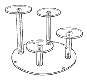 Round Base Risers: 4 pedestals (Acrylic)