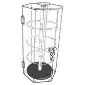 Security Case With Rotating Shelves 19 1/4 x 8 1/4 (Acrylic)