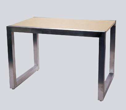 Medium Satin Chrome 36" Long Table