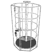 Large Security Case with Rotating Shelves 21 1/4 x 13 (Acrylic)