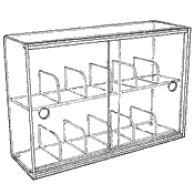 Divided-Shelf Case 10 1/2 x 15 1/4 (Acrylic)