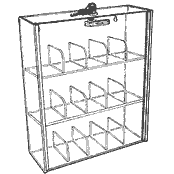 Divided-Shelf Case 15 1/2 x 13 1/4 (Acrylic)