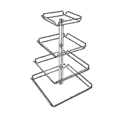 Tray Tower: Four tiers (Acrylic)